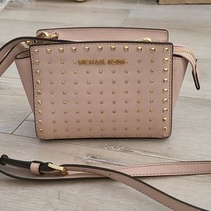 Michael Kors Selma mini pink crossbody tote bag